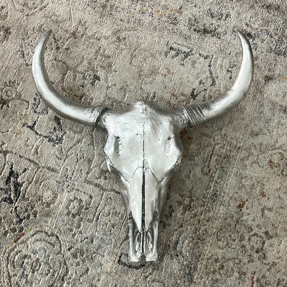Z Gallerie Metallic Bull Skull